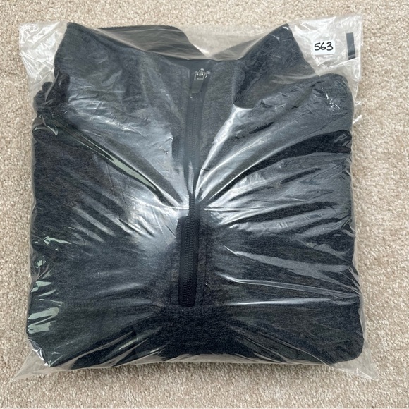 Lands End Sweater Adult Extra Large Gray Quarter Zip Fleece Pullover Outdoor Men - Picture 13 of 13